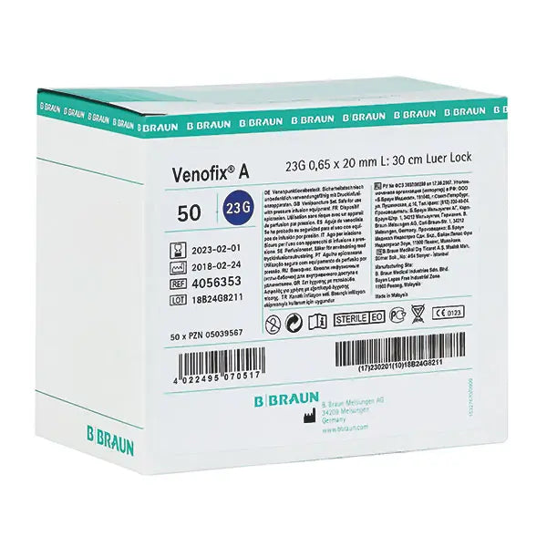 Venofix® A Perfusionskanüle (Butterfly) – 30 cm Schlauch, Luer‑Lock