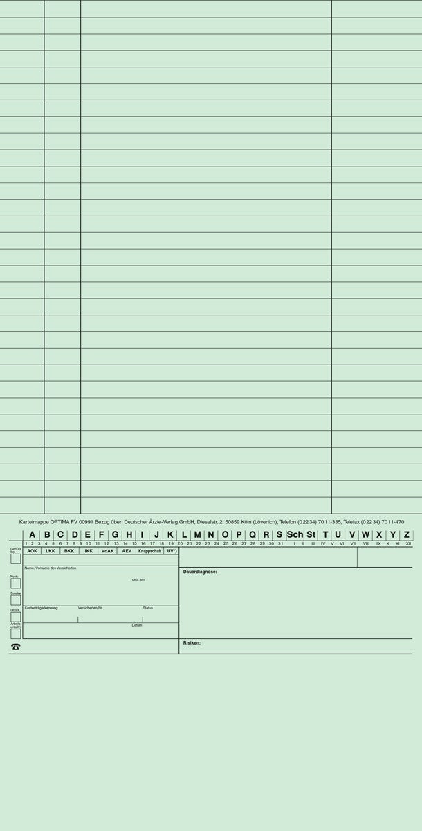 OPTIMA Karteimappe, 250 Stück