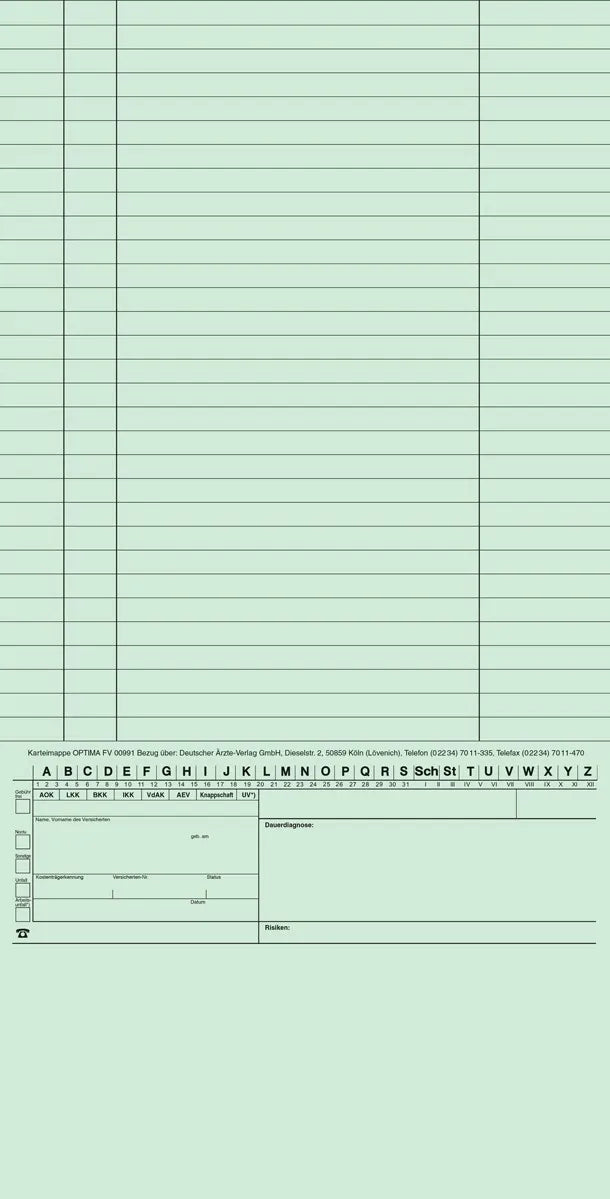 OPTIMA Karteimappe, gefaltet, 250 Stück
