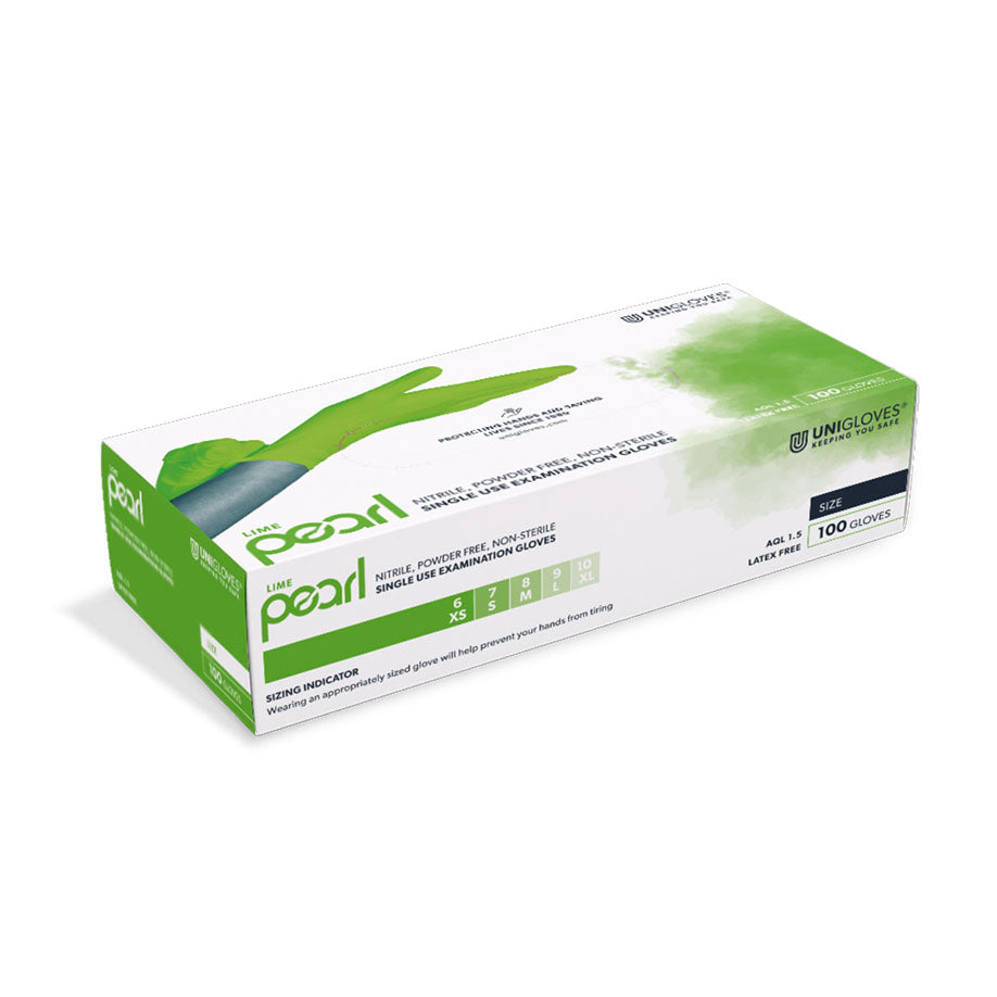 Unigloves Lime Pearl Nitril-Untersuchungshandschuhe
