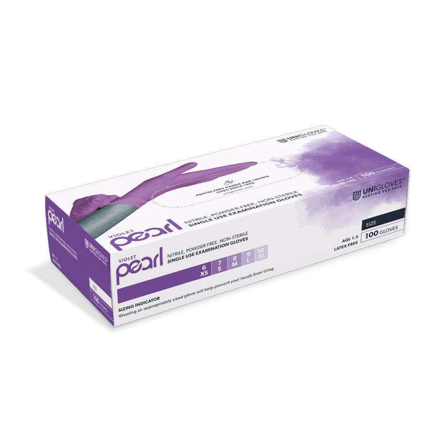 Unigloves Violet Pearl Nitril-Untersuchungshandschuhe