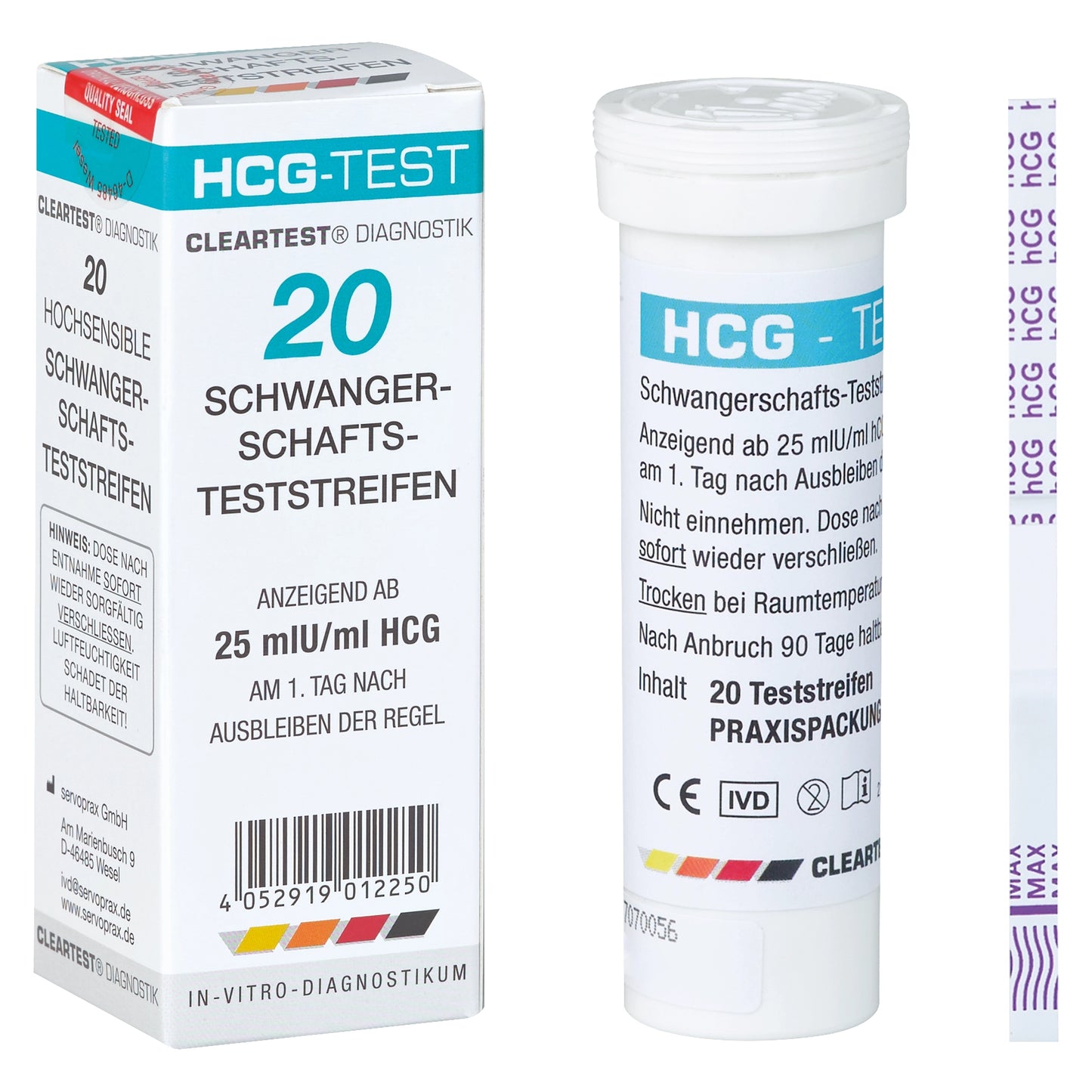 Cleartest® HCG Schwangerschaftstest – 20 Tests
