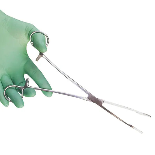 Kornzange nach Maier, gerade mit Sperre, 25 cm