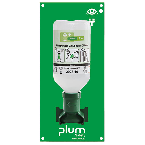 Plum Augenspülstation mit 1 Flasche und Zubehör