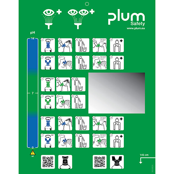 Plum Augenspülstation mit 1 Flasche und Zubehör