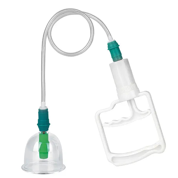 Schröpfgläser-Set aus Kunststoff mit Handpumpe – 18-teilig