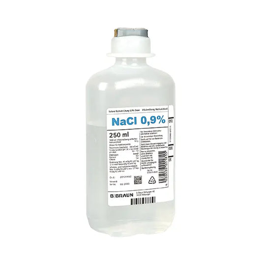 Isotone Kochsalzlösung 0,9% NaCl – Ecoflac® plus Flaschen