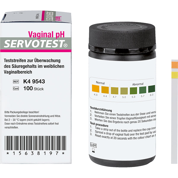 Servotest® Vaginal-pH-Indikatorstreifen, 100 Stück