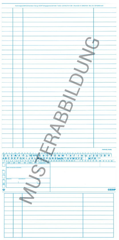 SIMPLEX Karteikarte Standard Allgemein, 250 Stück