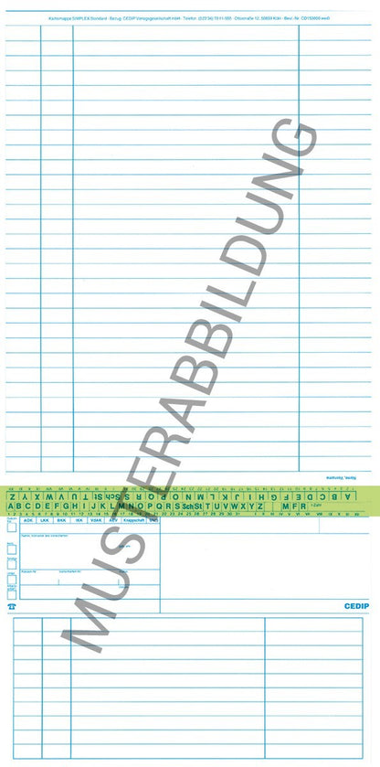 SIMPLEX Karteikarte Standard Allgemein, 250 Stück