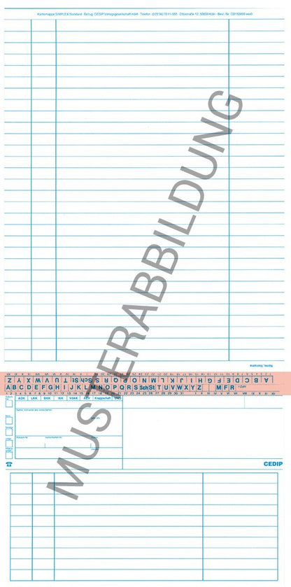 SIMPLEX Karteikarte Standard Allgemein, 250 Stück