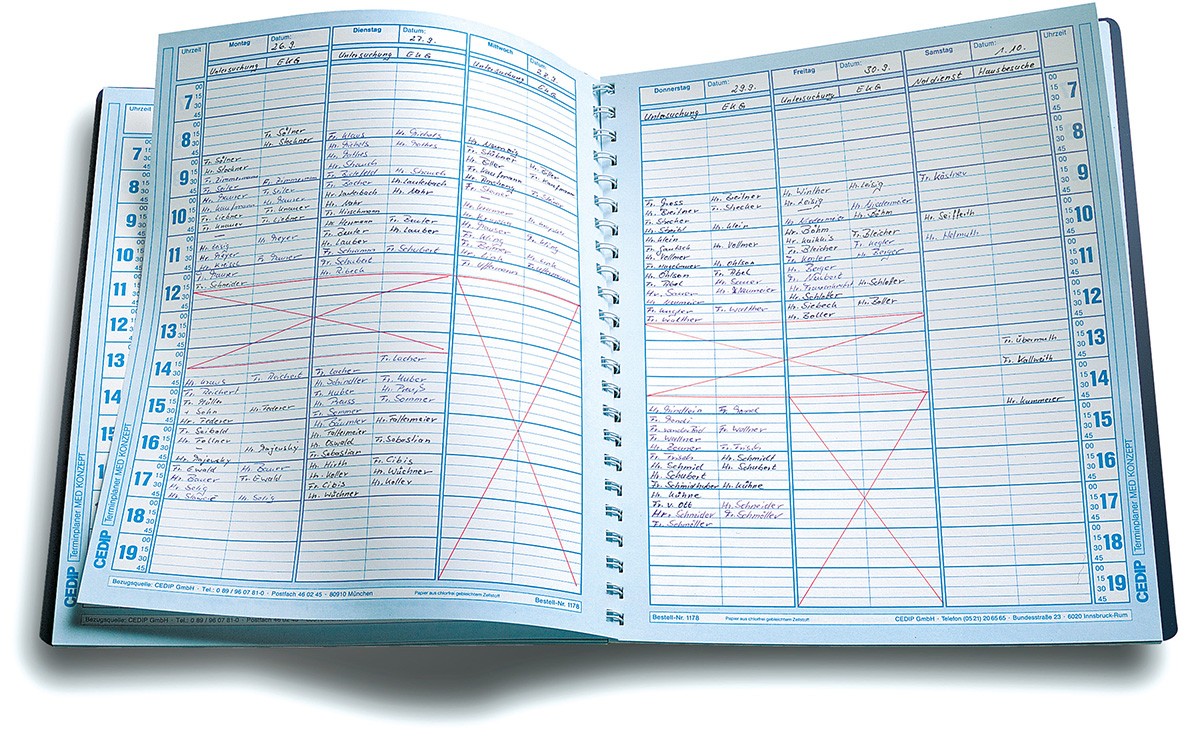 Med Konzept - Spiralbuch Terminplaner