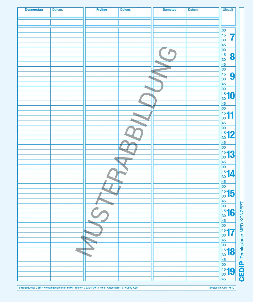 Med Konzept - Spiralbuch Terminplaner