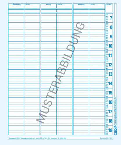 Med Konzept - Spiralbuch Terminplaner