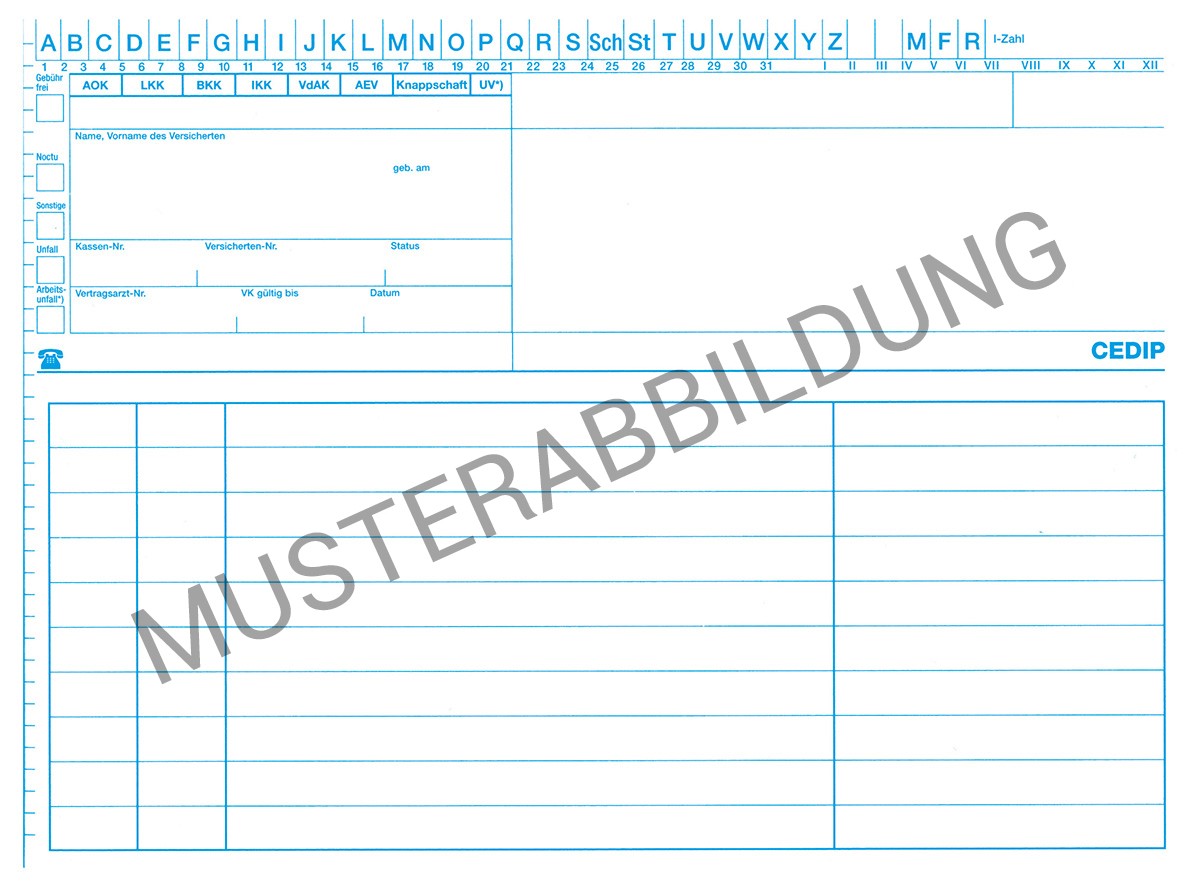 SUPRA Karteimappe Orthopäden, 250 Stück
