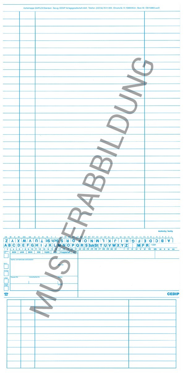 SIMPLEX Karteikarte Kinder- und Jugendarzt, DIN A5