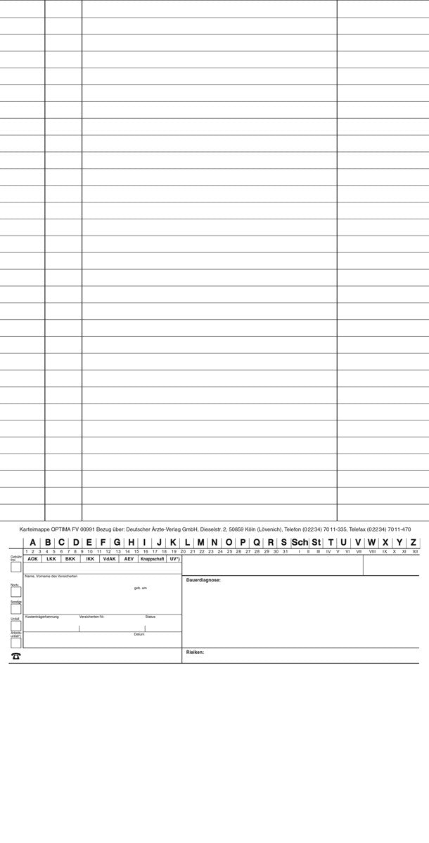 OPTIMA Karteimappe, 250 Stück