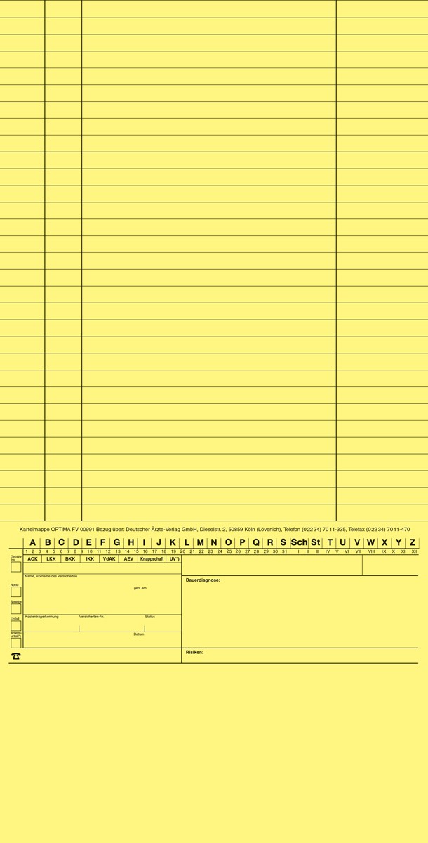 OPTIMA Karteimappe, 250 Stück