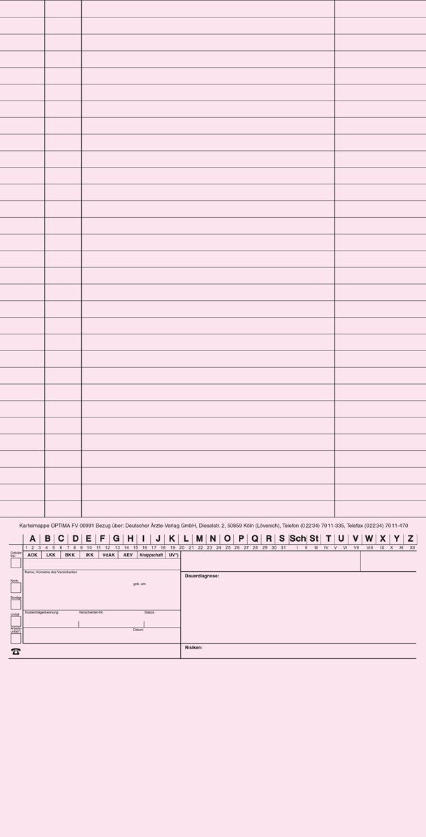 OPTIMA Karteimappe, 250 Stück