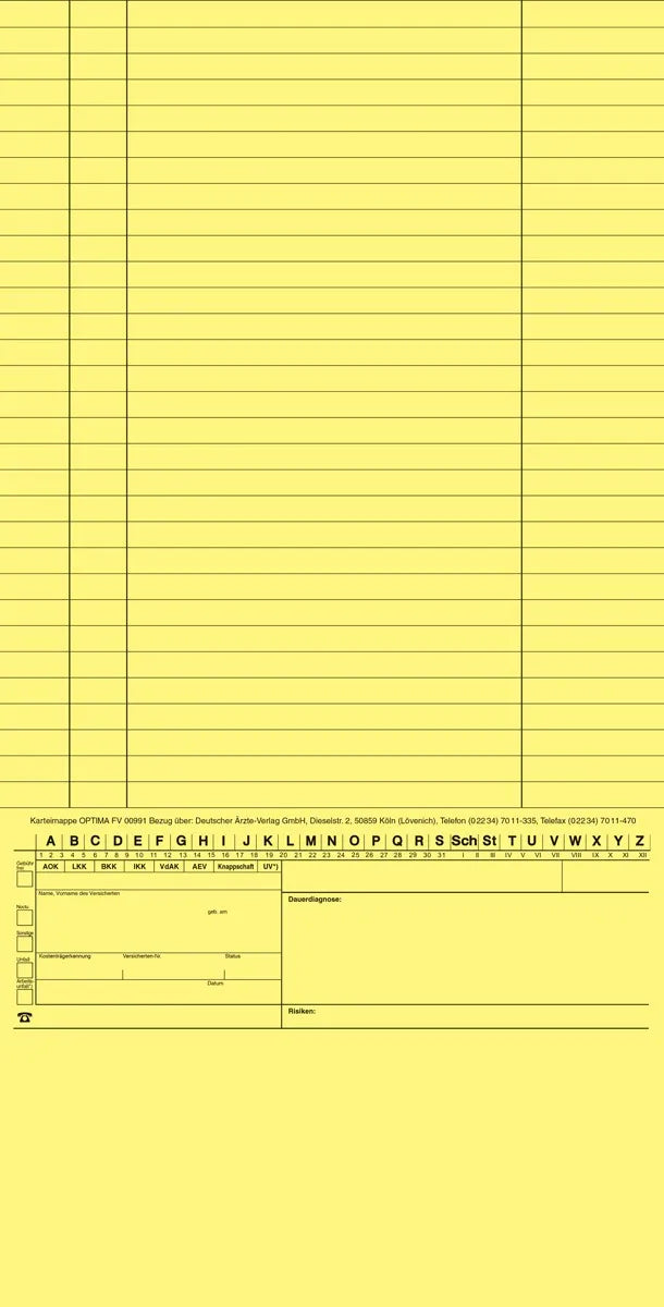OPTIMA Karteimappe, gefaltet, 250 Stück