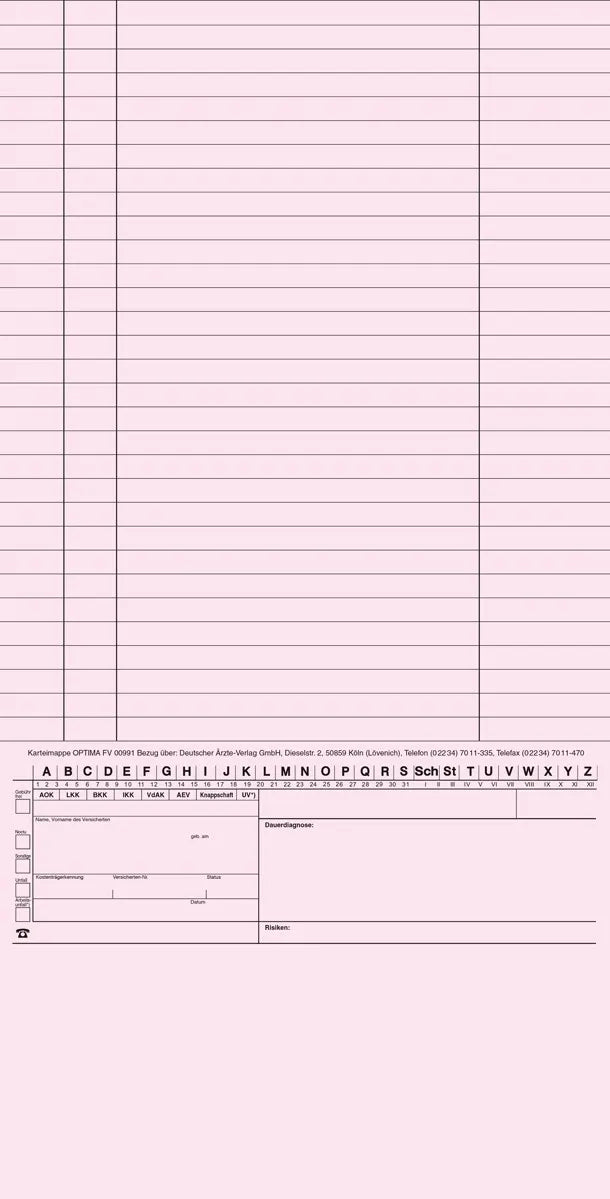 OPTIMA Karteimappe, gefaltet, 250 Stück