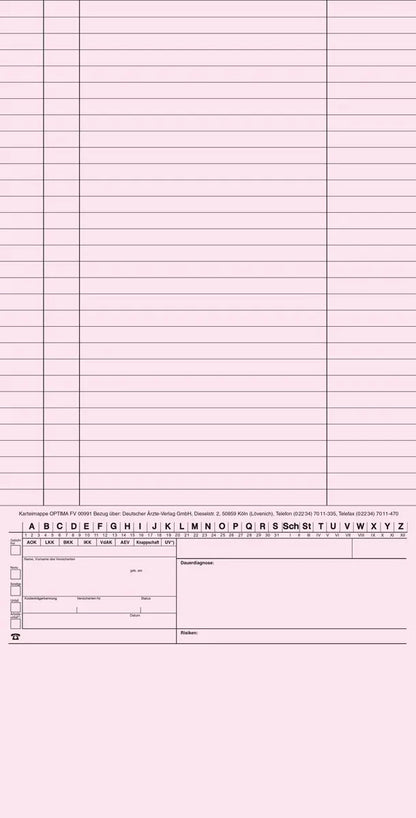 OPTIMA Karteimappe, gefaltet, 250 Stück