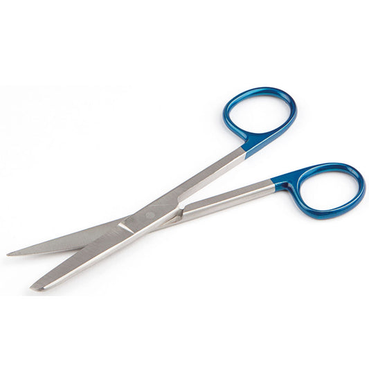 Chirurgische Einmalschere – gerade, spitz/stumpf, 14,5 cm, steril – 25 Stück