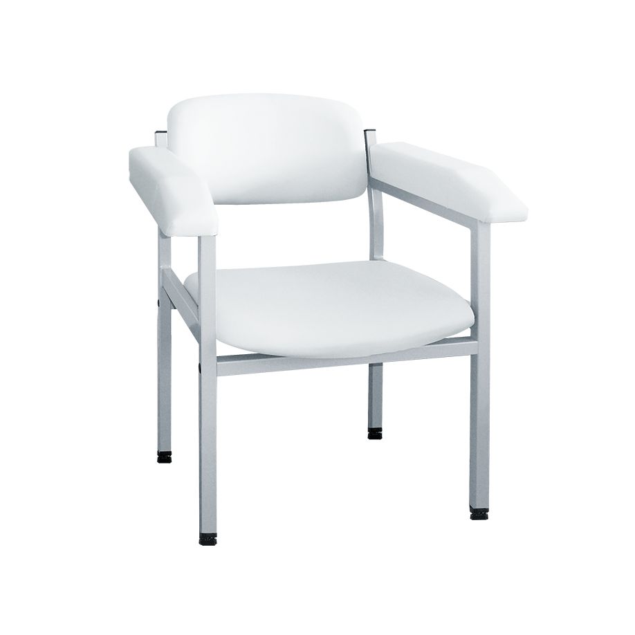 Blutentnahmestuhl, weißes Aluminiumgestell
