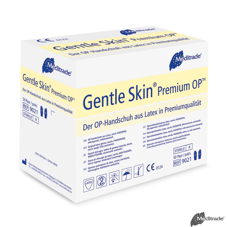 Gentle Skin® Premium Latex OP Handschuhe, puderfrei