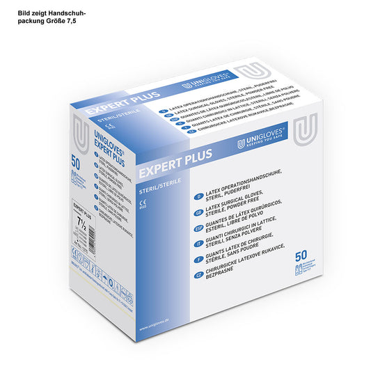 Unigloves Expert Plus Latex OP-Handschuhe, 50 Stück